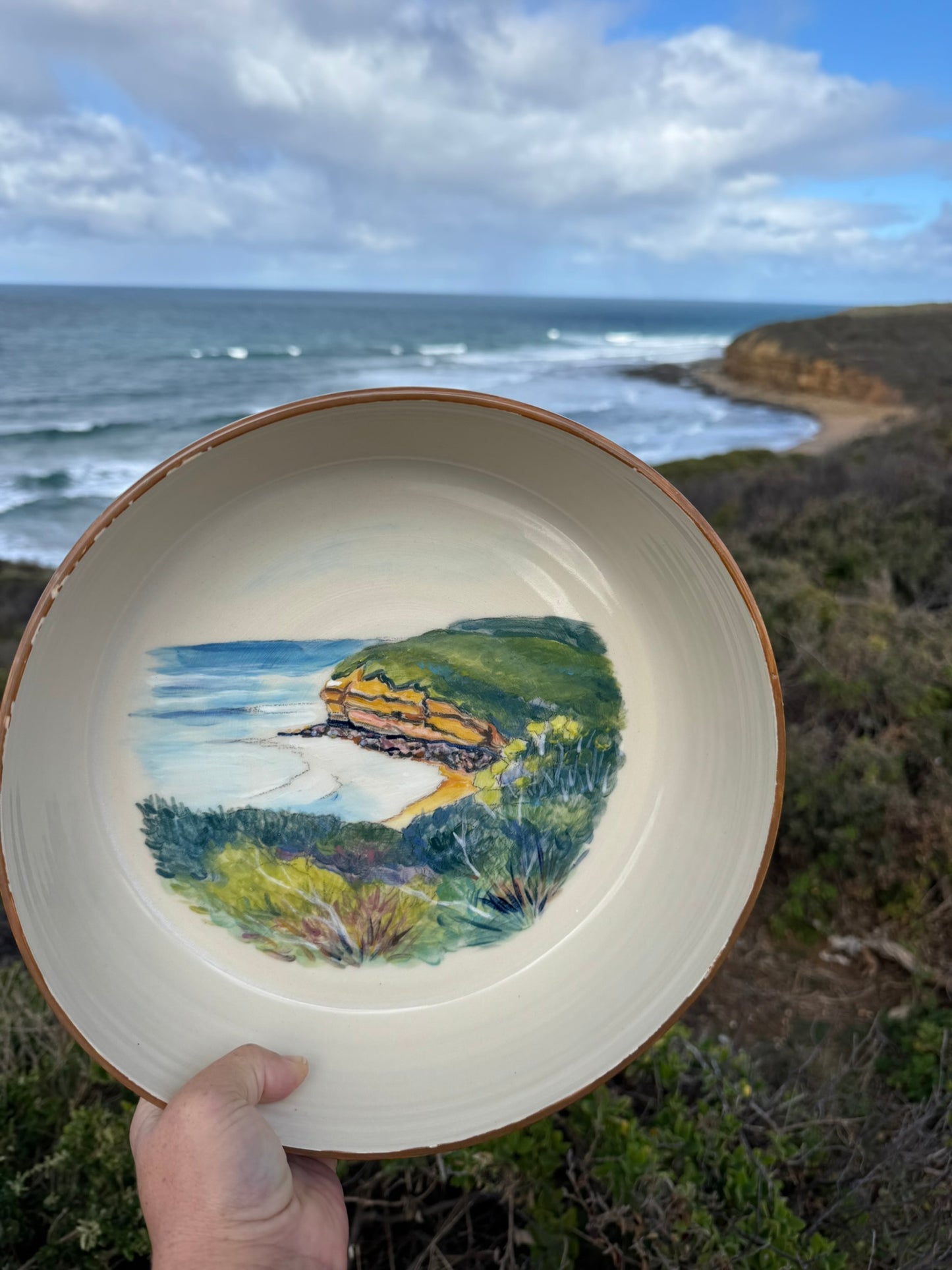 'Bells Beach 1' XL platter | Elizabeth Bell X Lauren Danger