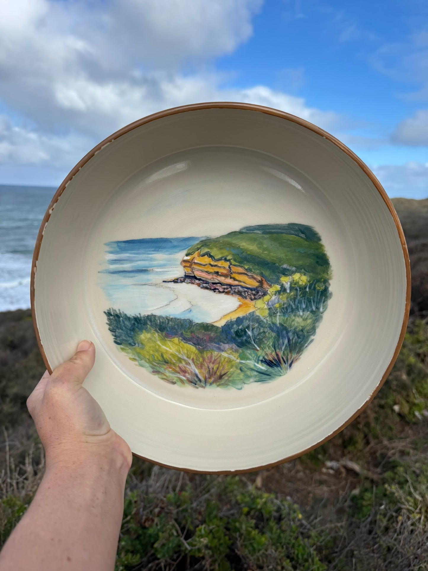 'Bells Beach 1' XL platter | Elizabeth Bell X Lauren Danger