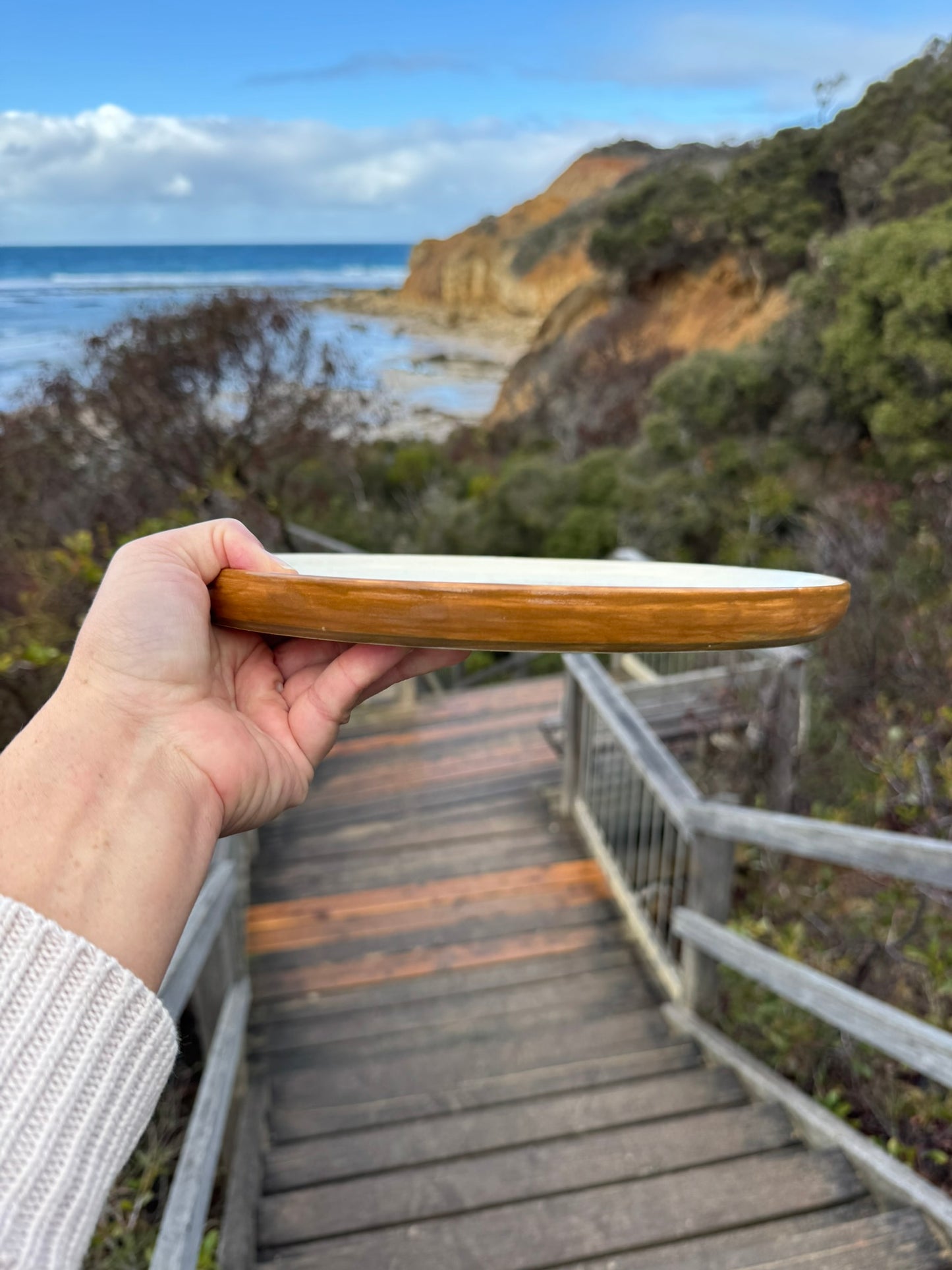 'Point Addis 2' Flat Platter | Elizabeth Bell X Lauren Danger Art
