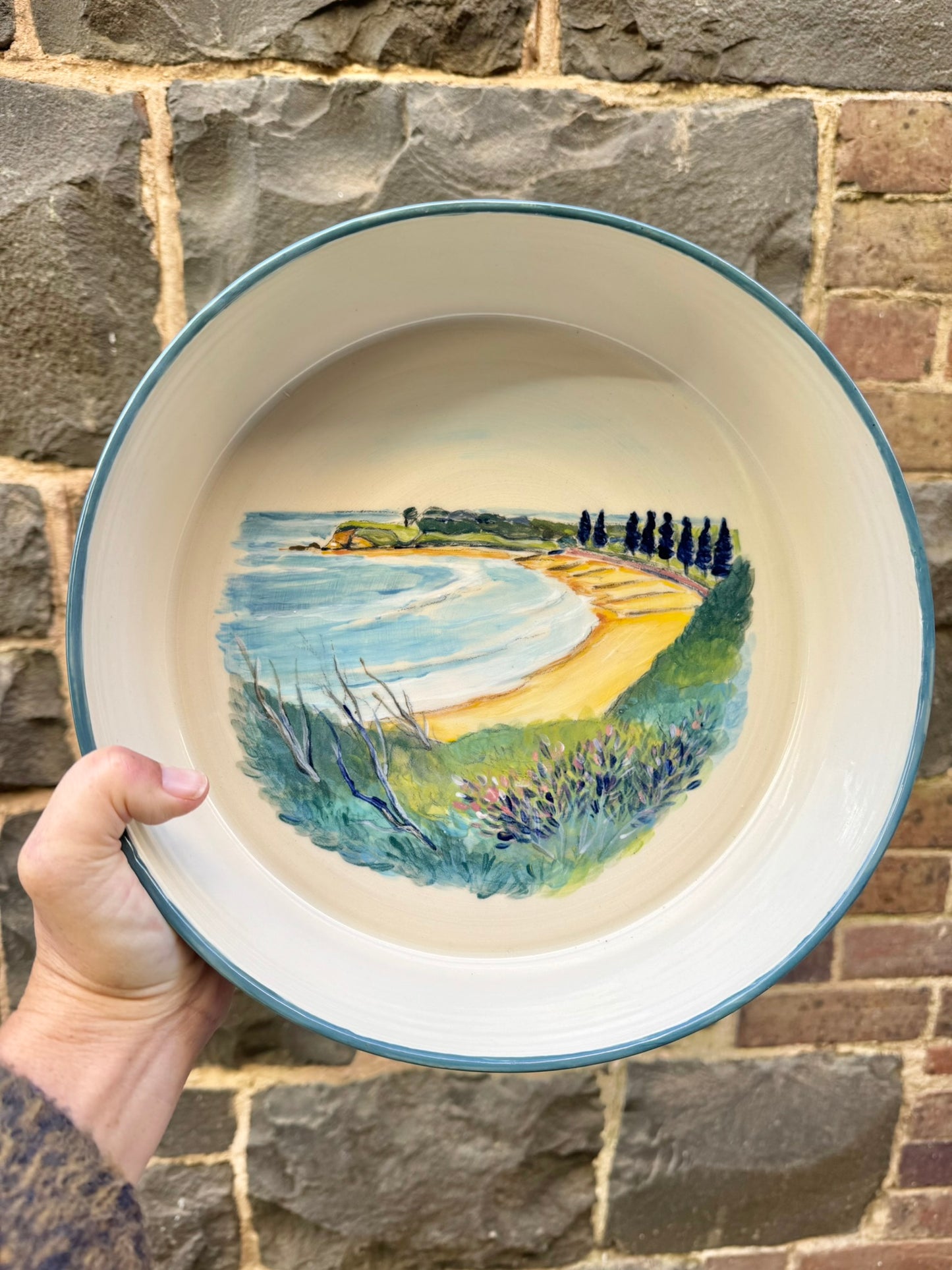 'Torquay Front Beach' XL Platter | Elizabeth Bell X Lauren Danger