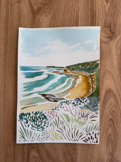Surf Coast Arts Trail - watercolour studies